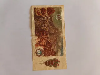 Billete 10 Korun Checoslovaco 1986