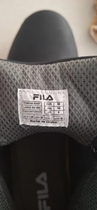 Botas Fila Lance Talla 43 Negro