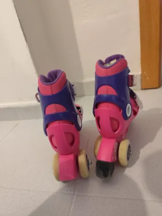 Patines infantiles Oxelo 3 ruedas rosa