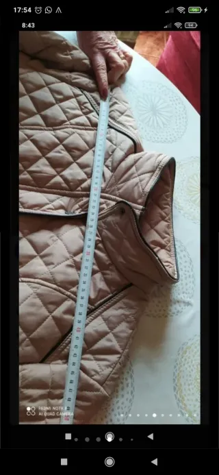 Chaquetón acolchado mujer beige talla 52