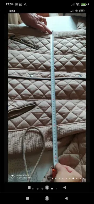 Chaquetón acolchado mujer beige talla 52