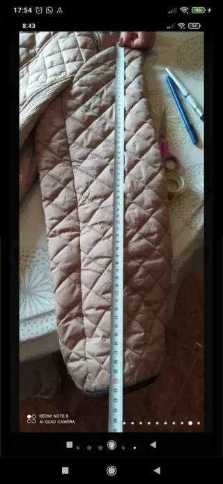 Chaquetón acolchado mujer beige talla 52
