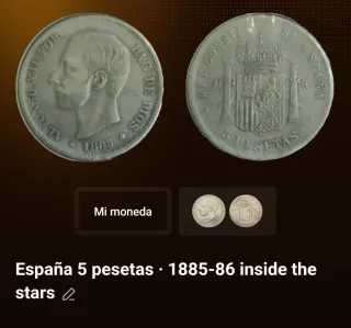 Duro Plata Alfonso XIII 1895 18*86