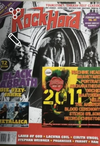 Lote 3 revistas metal hammer, rock hard guitar wor
