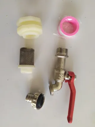 Grifo para bidón con filtro de latón