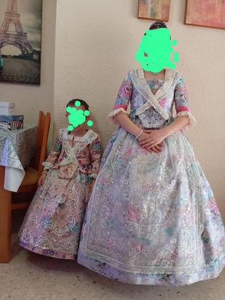 Traje de Fallera Niña, de 7 a 10 años.