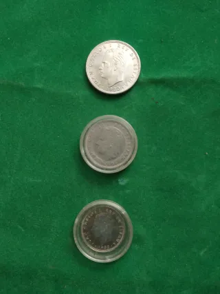 Monedas España 82: 100, 50 y 25 Pesetas