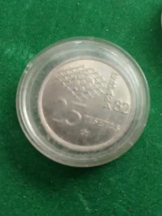 Monedas España 82: 100, 50 y 25 Pesetas