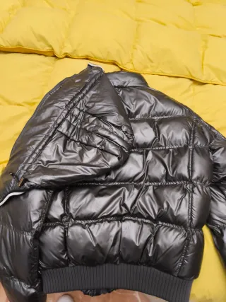 Piumino nero/grigio lucido