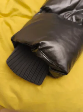 Piumino nero/grigio lucido