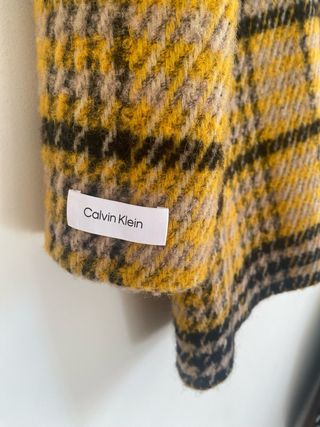 Abrigo cuadros Calvin Klein Talla S