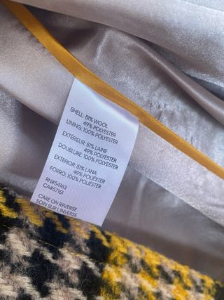 Abrigo cuadros Calvin Klein Talla S