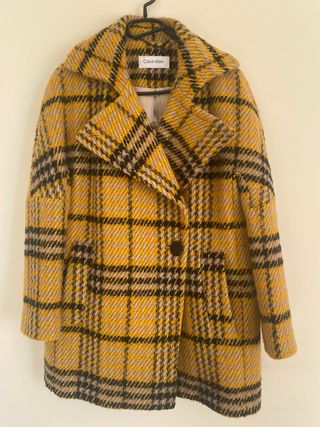 Abrigo cuadros Calvin Klein Talla S