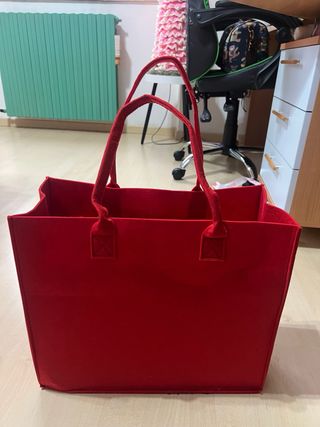 Borsa Natale Babbo Natale Rossa Nuova