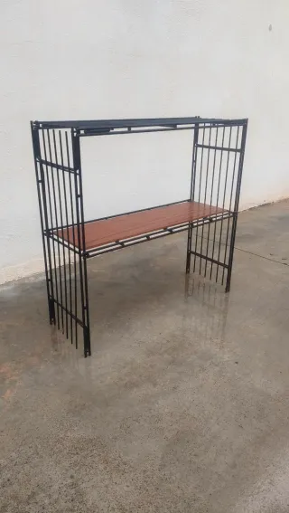 Estantería vintage metal y madera años 70