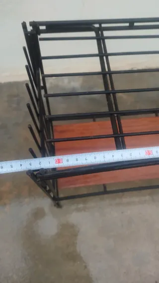 Estantería vintage metal y madera años 70