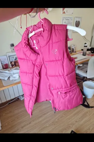 Chaleco rosa niña