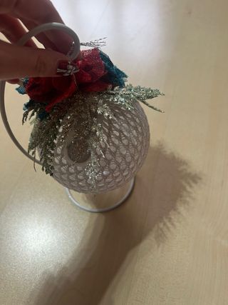 Palla di Natale fatta a mano con luci