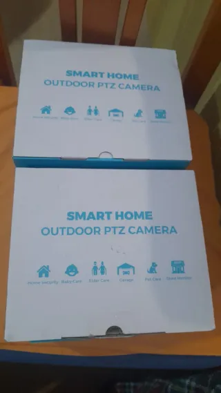2 Cámaras Seguridad PTZ Exterior Hogar