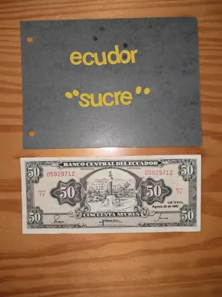 Billete 50 Sucres Ecuador 1982