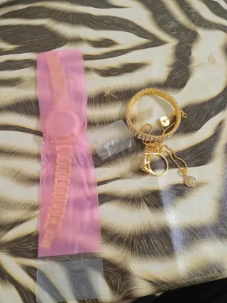 Conjunto de Joyas Mujer: Reloj, Collar y Anillo