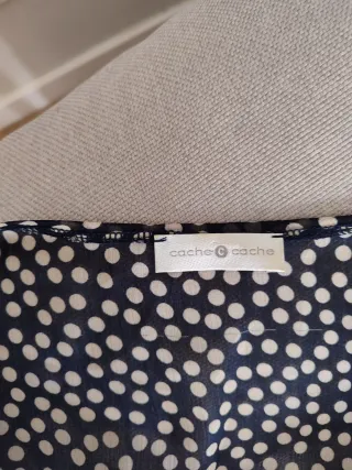 Vestido lunares negro y blanco talla M