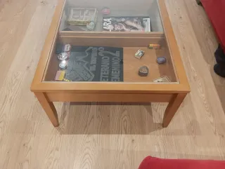 Mesa de centro madera y cristal