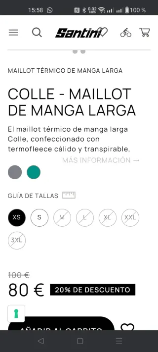 Maillot Santini Colle