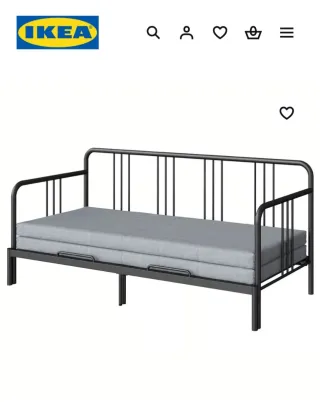 Diván Metálico Negro IKEA Desmontado