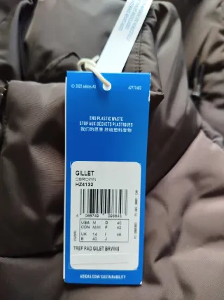 Chaleco Adidas Originals Trefoil Marrón