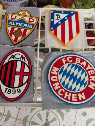 Escudos madera equipos fútbol