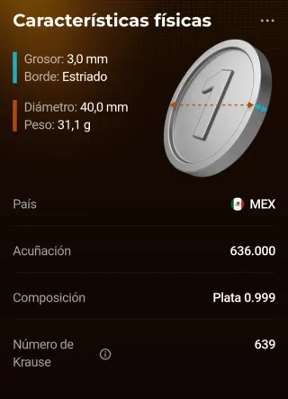 Onza Libertad Plata Pura 2017