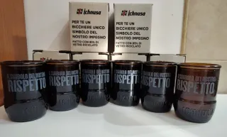 Set 6 Bicchieri Birra Ichnusa Vetro Riciclato