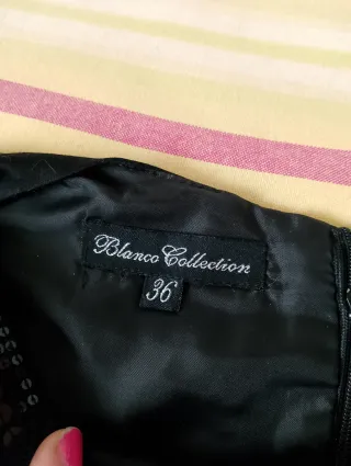 Vestido negro lentejuelas midi