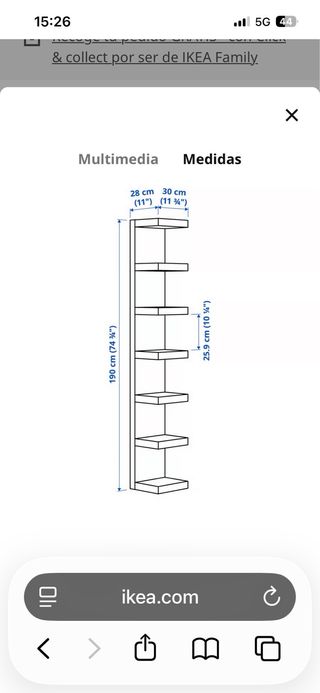 Estantería flotante blanca