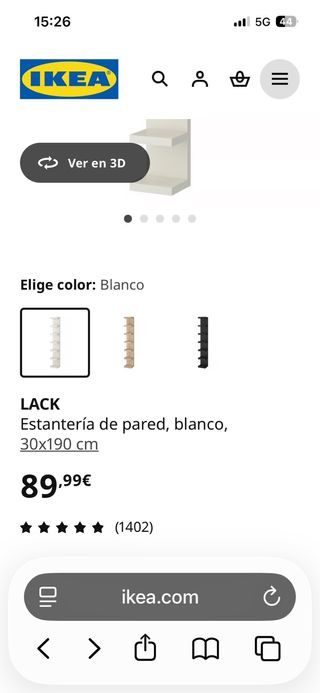 Estantería flotante blanca