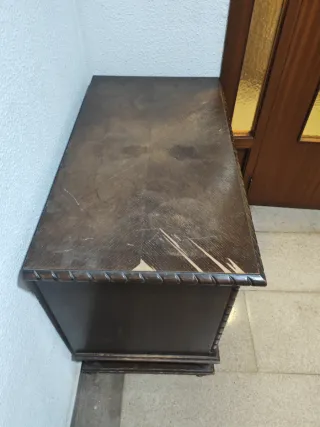 Mueble TV madera maciza para restaurar