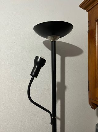 Lámpara de pie cristal y metal