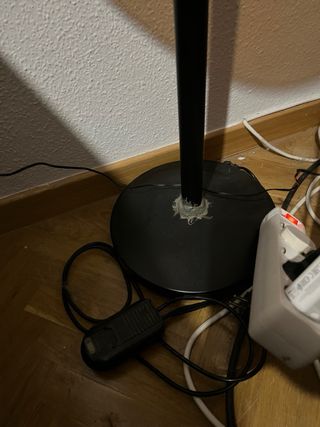 Lámpara de pie cristal y metal