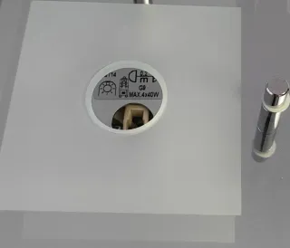 Plafón de techo cristal y metal