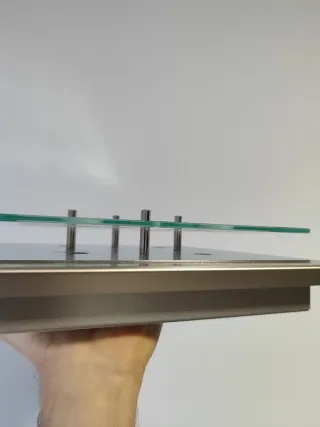 Plafón de techo cristal y metal