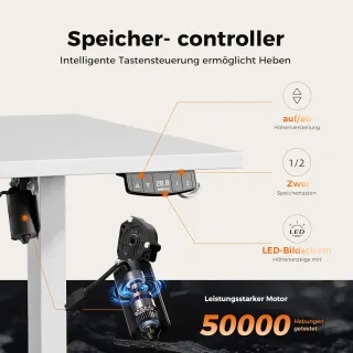 Escritorio Elevable Eléctrico 140x80