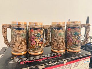 4 Vasos Decorados Bugge