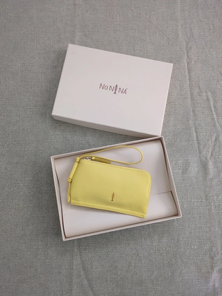 Cartera de cuero color limón Noniná