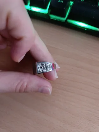 Sello de hombre plata lisa Medida 12x11 mm