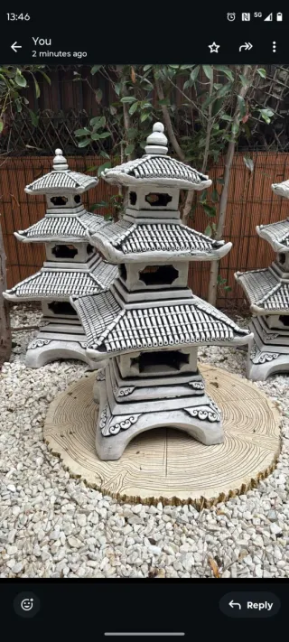 Lámpara de jardín oriental