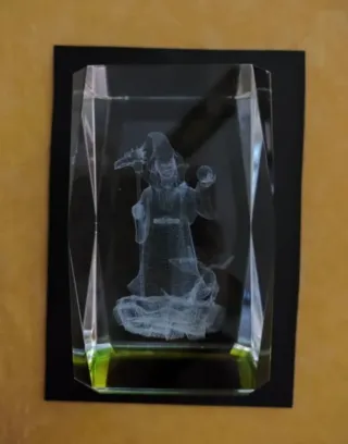 Figura Mago Fantasía-Cristal Óptico 3D Láser.