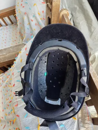 Casco Equitación Fouganza Talla 53 Negro