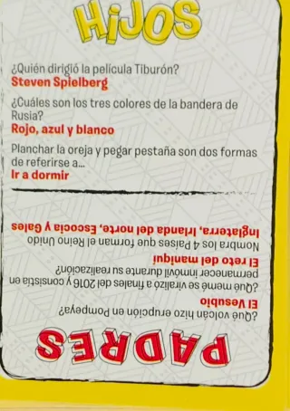 Juego de mesa Hijos vs Padres Bizak