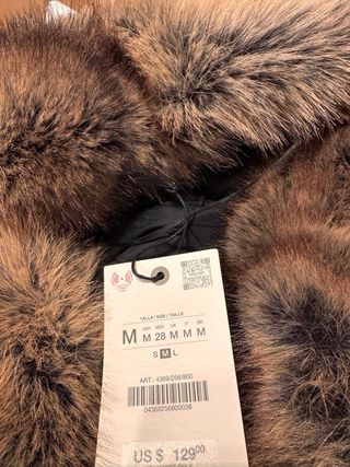 Cazadora viral pelo cuello  Zara M